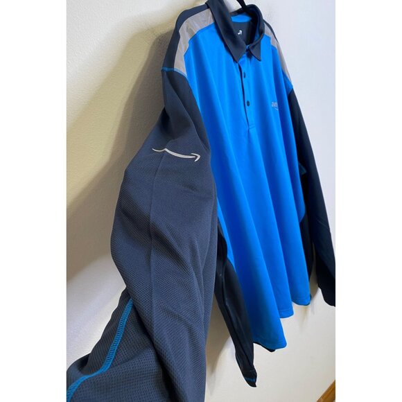Amazon Active Polo Shirt Employee LONG SLEEVE Logo Reflective MEN BIG TALL 6XL - Picture 2 of 5